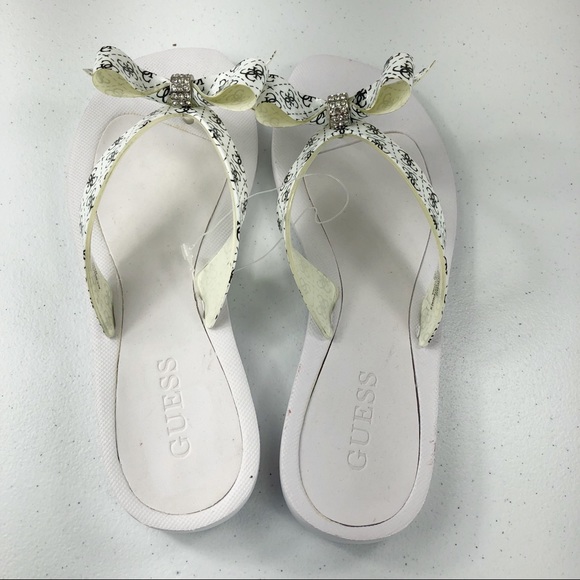 New Guess white slippers size 35 (#30) - Picture 2 of 8